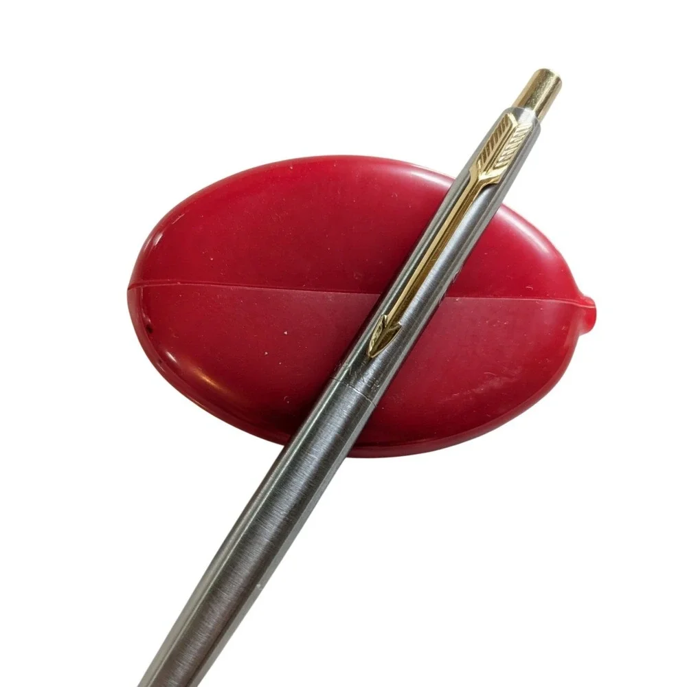 Vintage Parker 45 Ballpoint Pen Silver Stainless Steel‎ Gold Arrow Engraved TH